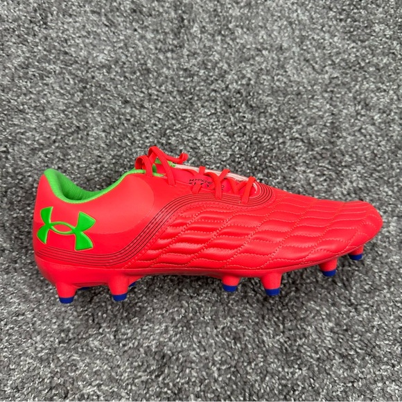 Under Armour Magnetico Pro 3 FG Women Soccer Cleats Sz 7.5 Red/Green 3027497-600 - Picture 5 of 14